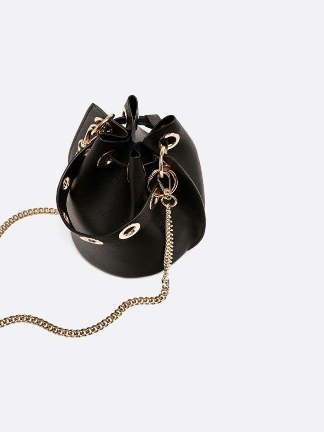 Small leather bucket bag<br>Minerva