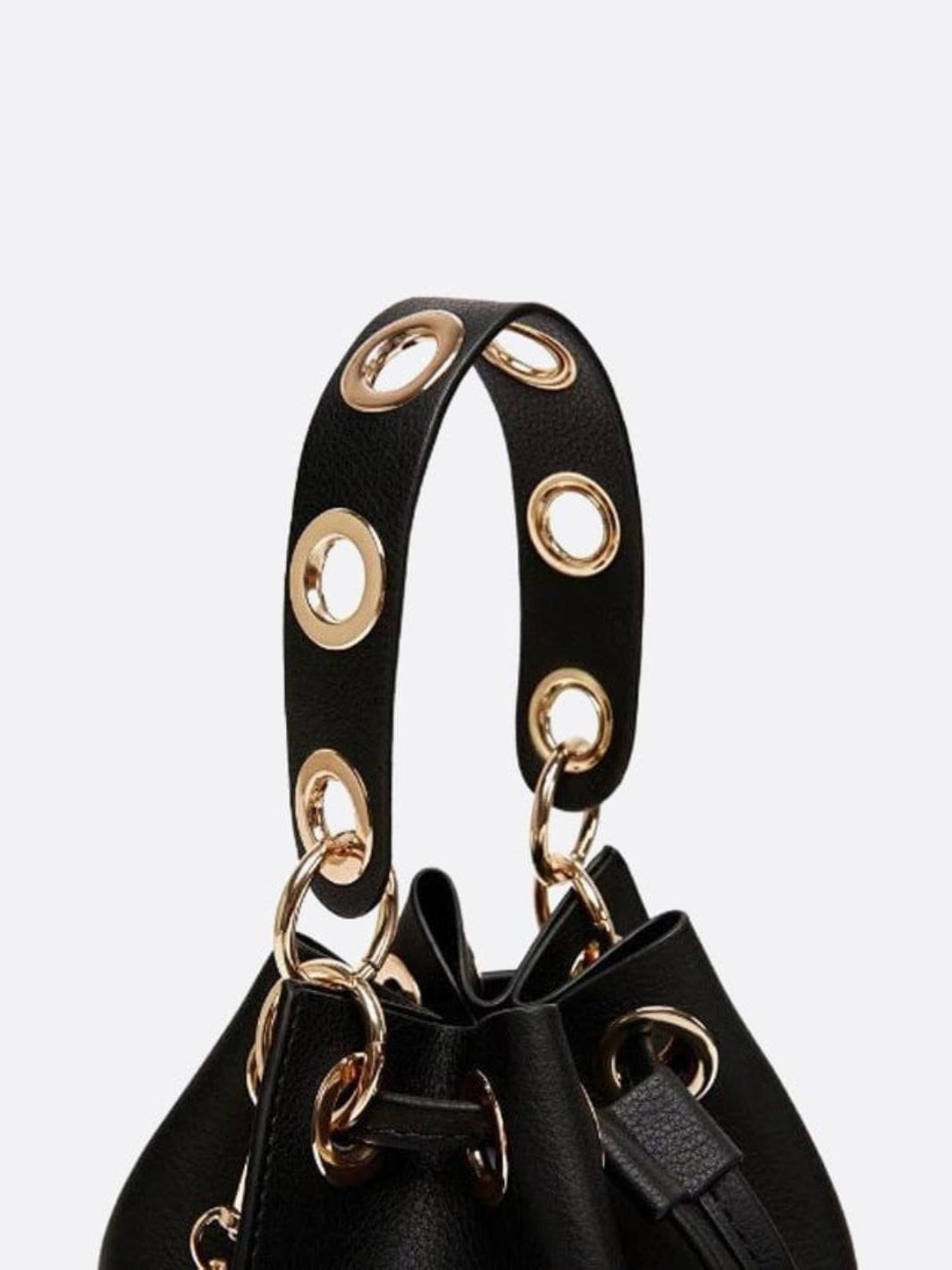 Small leather bucket bag<br>Minerva