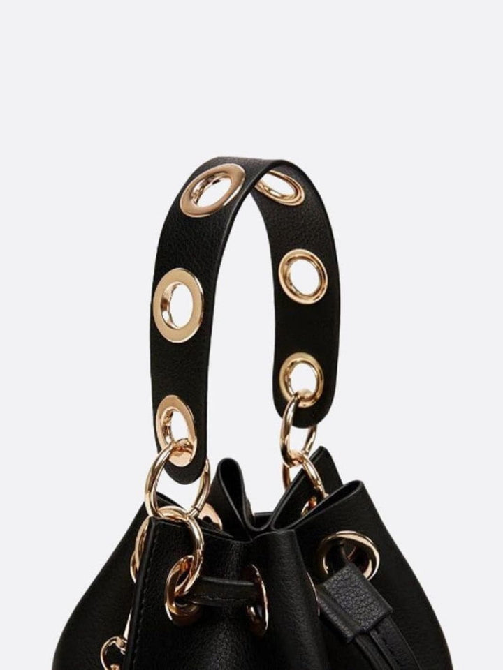 Small leather bucket bag<br>Minerva