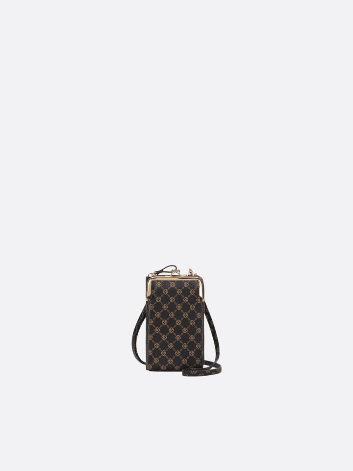 pochette téléphone portefeuille marron
