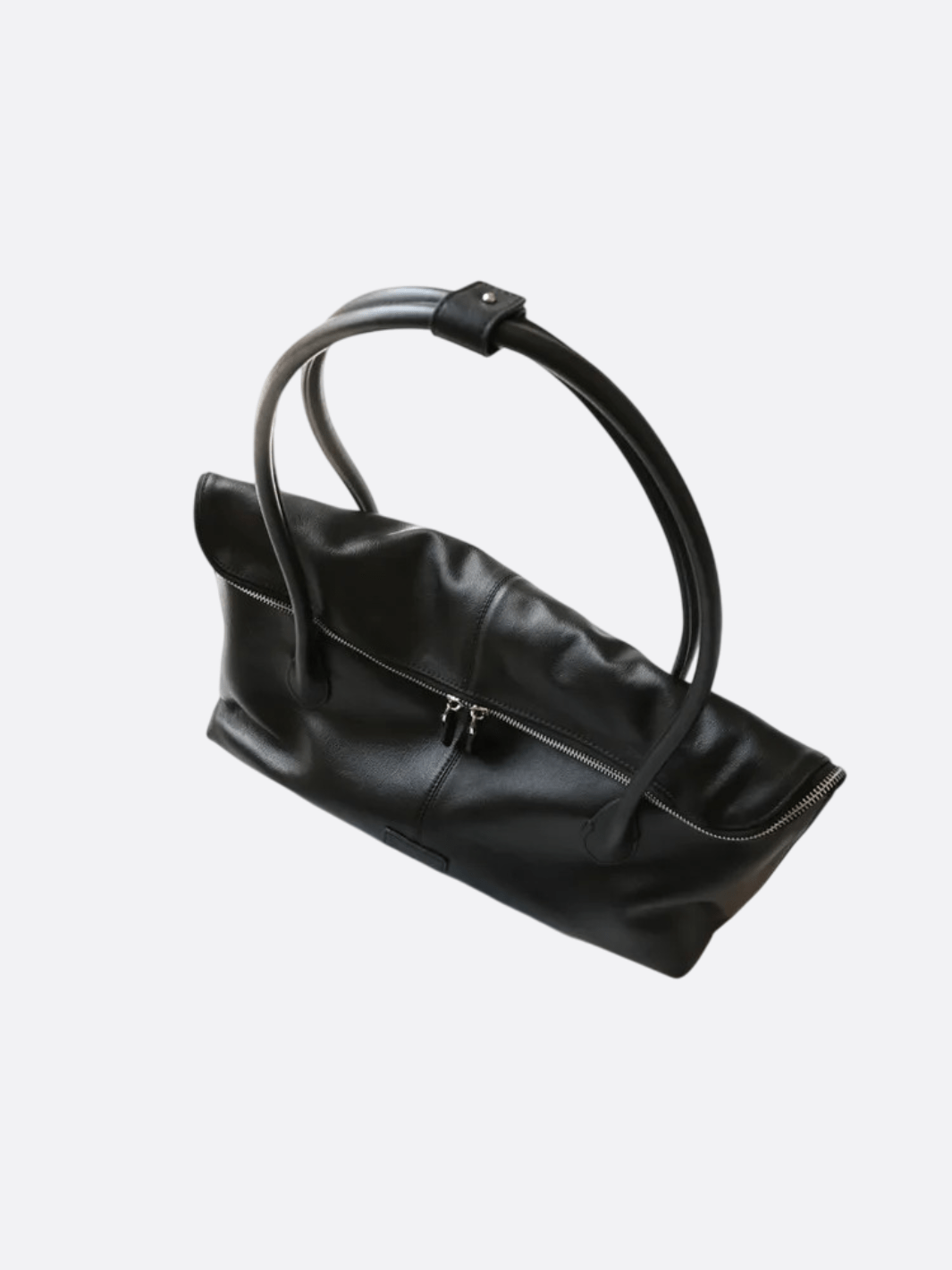 Rectangular leather tote bag