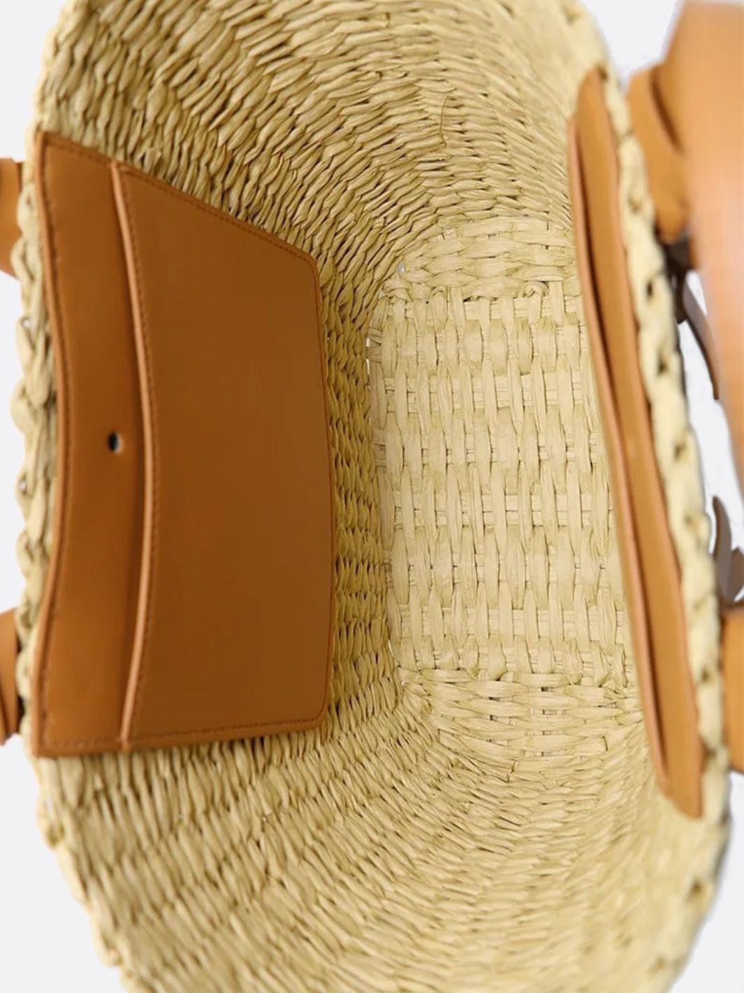 Wicker and leather bag<br>Cortona