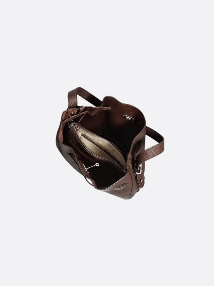 Leather bucket bag<br>Sienne