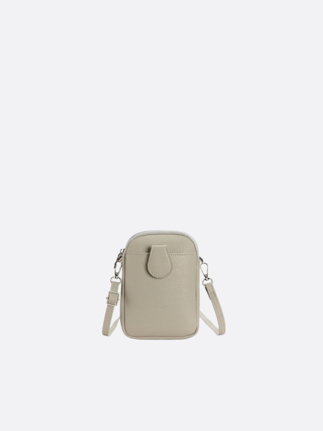sac téléphone bandoulière grège